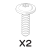 Flanged Torx Screw Stainless Steel m4x14mm pack of 2