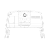 Lock arm back door cover in place Eglu pro