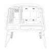 Autodoor bracket threaded - pack of 4 on Eglu Cube