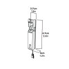 Autodoor motor pcb assembly with connector dimensions (014.0077)