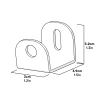 Autodoor mounting bracket - pack of 2 dimensions