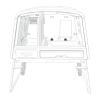 Autodoor mounting bracket - pack of 2 on Eglu Cube