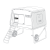 Autodoor removable door rack on Eglu Cube