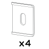 Autodoor run handle washer - pack of 4