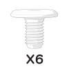 M6 x 10 mm bolte til samlinger