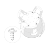 6 x 3,5x10 mm vite plastitie pozi (800.0566) sull'abbeveratoio per polli