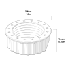 Chicken Waterer 5 Gallon Drain Nut dimensions