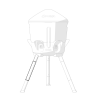 Chicken Waterer 5 Gallon Extension Leg Pack - A attached to large chicken waterer