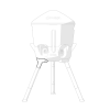 Chicken Waterer 5 Gallon Extension Leg Pack - Leg Mount attached to the large chicken waterer