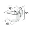 Chicken waterer autofill cups dimensions