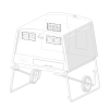 Eglu Cube Mk2 Vent attached to the Eglu Cube chicken coop