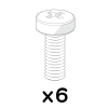 6 stuks m6x16 mm-schroeven