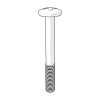 Machine screw captive pozi pan m3x25mm - pack of 4