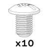 Machine screw combo truss head m6 x 10mm - pack of 10