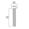 Machine screw m4x0.7x25mm pz#2 pozi pan - pack of 10 dimensions
