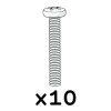 Machine screw m4x0.7x25mm pz#2 pozi pan - pack of 10