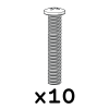 Vite a macchina m6x40mm pozi pan - confezione da 10