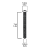 Machine screw m6x70mm pozi pan - pack of 10 dimensions