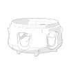 Kyllingefoderautomat uden spild, 25 lb – foderstativ