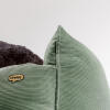 close up of plush nest dog bed in organic cotton corduroy