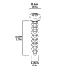Self tapping hilo platite screw 3.5x20mm - pack of 10 dimensions