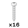 Self tapping hilo platite screw 3.5x20mm 800.0061 x16
