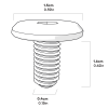 Bolt m6x16mm screw dimensions