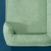 detail of luxury organic cotton corduroy moss memory foam bolster dog bed