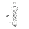 Wood screw 3.5x12mm pozi pan - pack of 10 dimensions