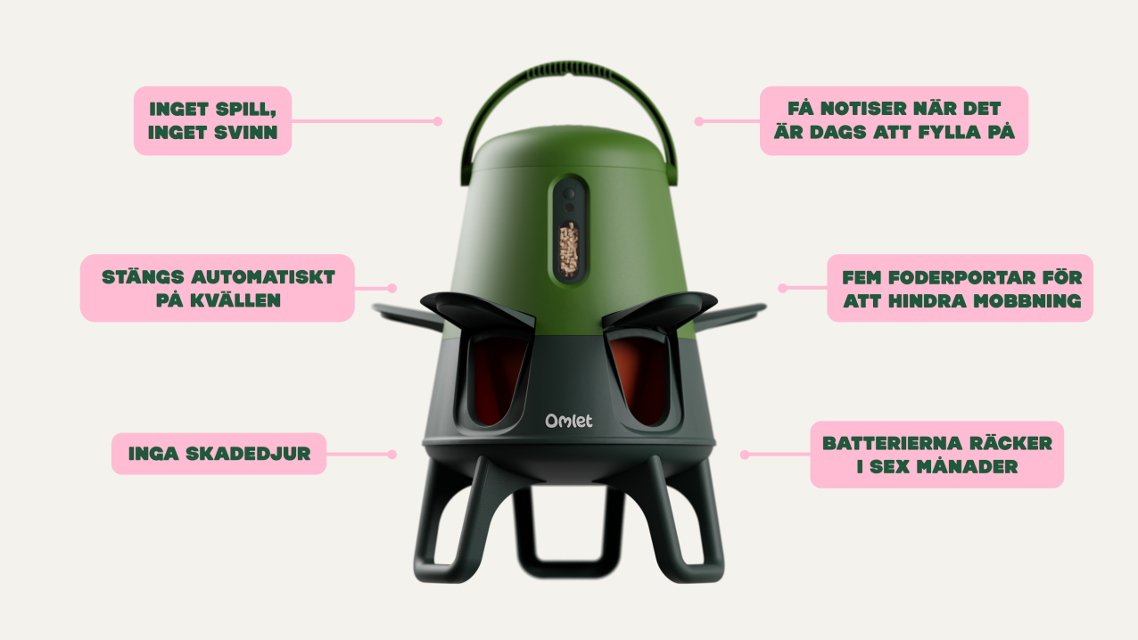 Smart ingen avfall kycklingmatare usps