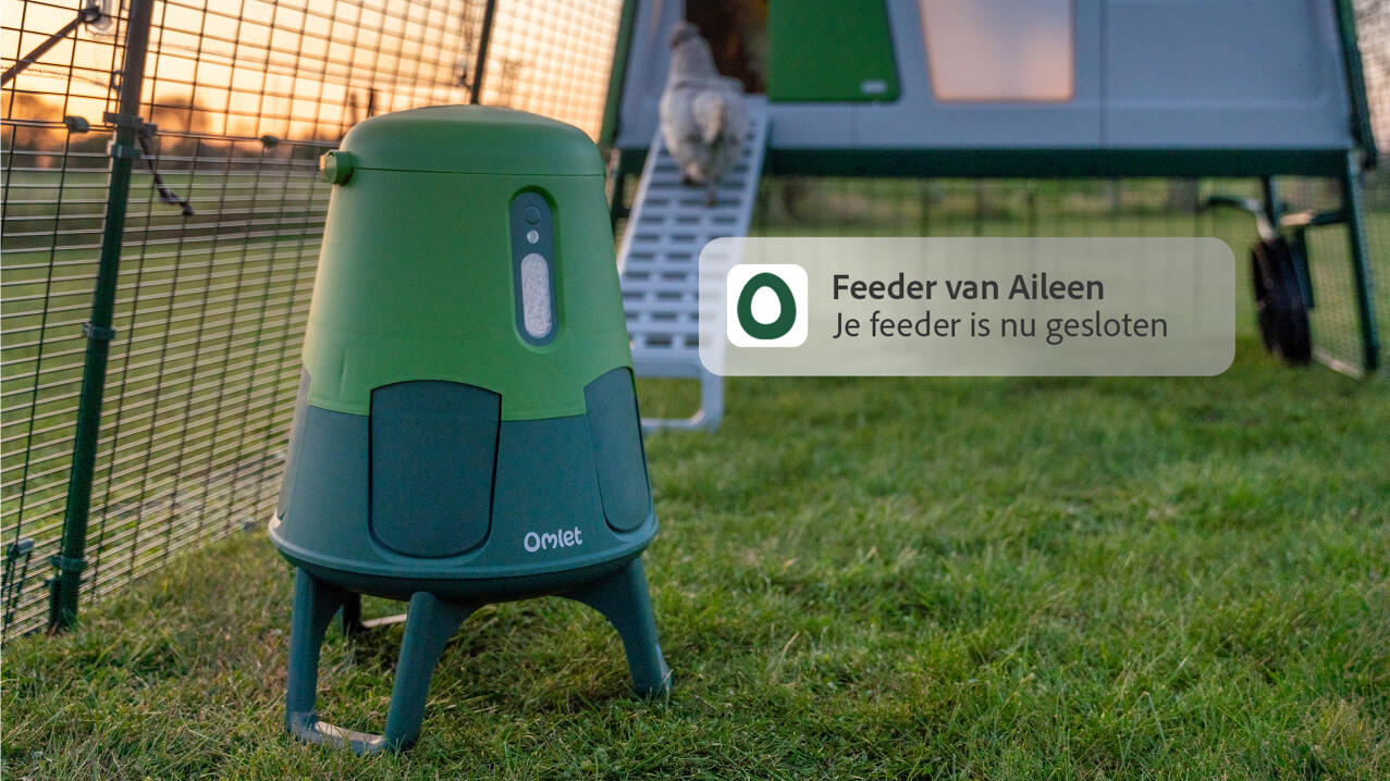 Ontvang statusmeldingen over smart feeder op je mobiele telefoon