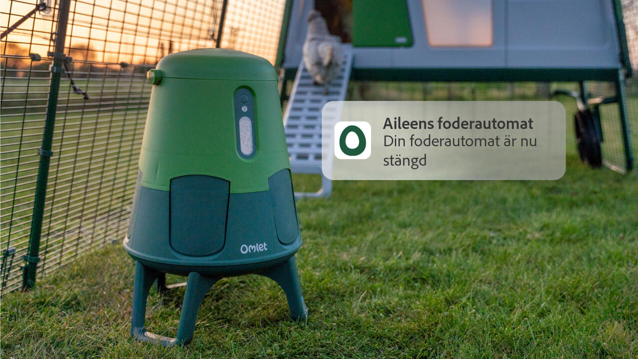 Få statusmeddelanden om smarta matare till din mobiltelefon