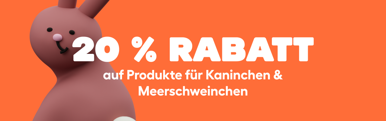 Aktionsbanner für die verkaufsseite „kaninchen und meerschweinchen – aktion 26“