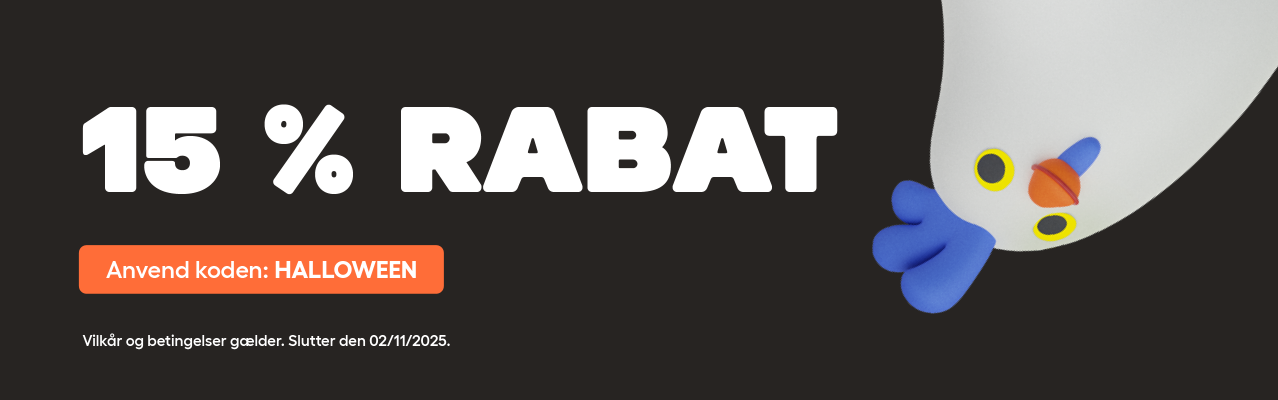 Banner til halloween-udsalg 2025