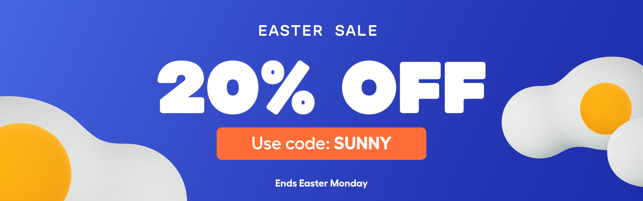 Plp easter 2026 sale banner uk