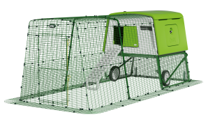 Eglu Cube Large Chicken Coop with 9ft Run and Wheels Package - Leaf Green