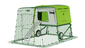Eglu Cube Chicken Coop with Run (6ft) and Wheels - Green