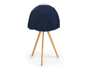 Geo Bird Cage with Full Height Stand and Night Cover - Cream and Black