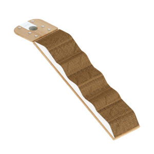 Freestyle - Bamboo Floor to Pole Ramp with Cardboard Wave Scratching Box (includes brackets)