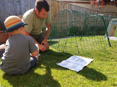 Getting DIY tips from Dad 