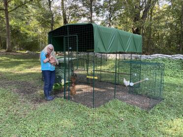 The girls love the Omlet with its shade cover.