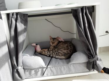 There is no better place for a cat nap than an Omlet bed!