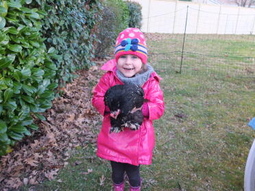 Hortense con il suo pollo mauricette