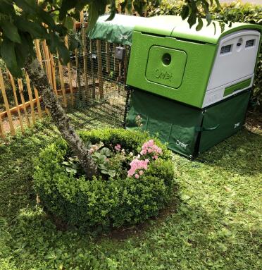 Green Eglu Cube large chicken coop and run