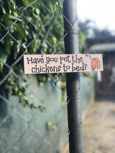 Don't forget to put the chickens to bed!