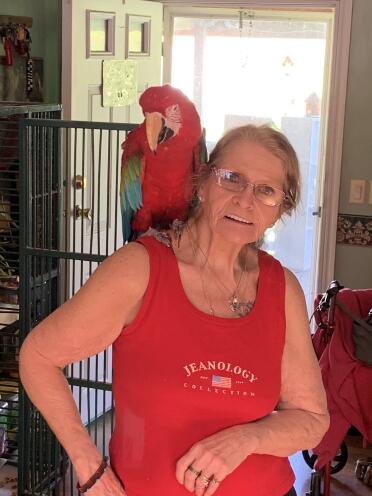 Rudy on my shoulder