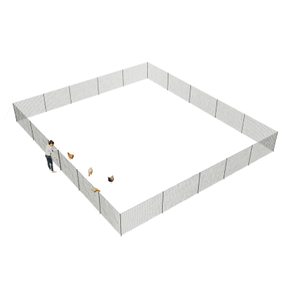 Omlet Chicken Fencing Mk2 - 42 metres - inc. Gate, Poles and Guy Lines