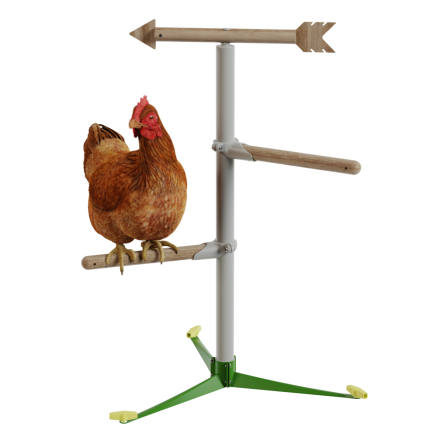 Freistehende hühnerstange