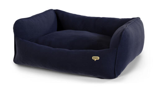 Nestbed, klein, corduroy, middernachtblauw
