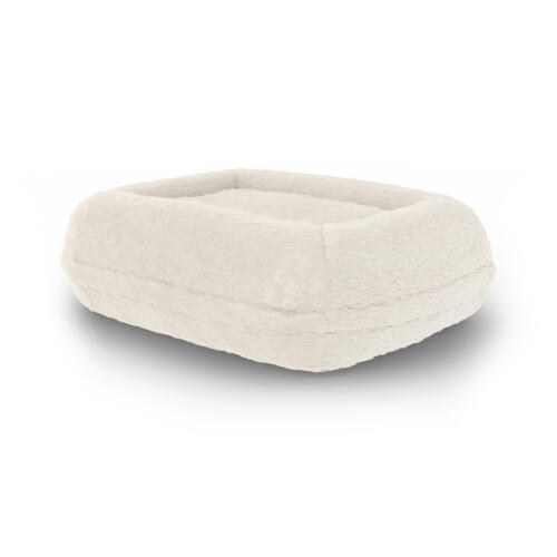 Omlet Maya Cat Donut Bed in Snowball White